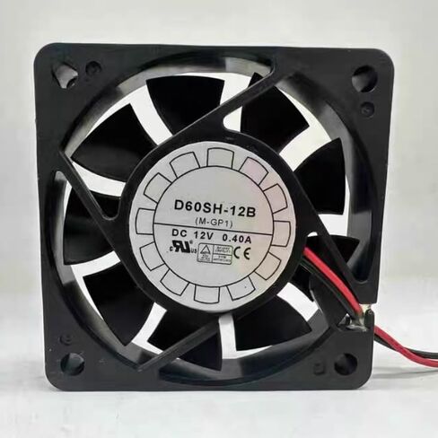D60SH-12B DC 12V 0.40A 60x60x15mm مروحة تبريد بسلكين in Saudi Arabia