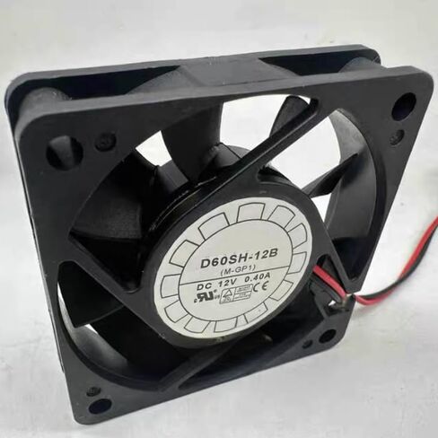 D60SH-12B DC 12V 0.40A 60x60x15mm مروحة تبريد بسلكين in Saudi Arabia