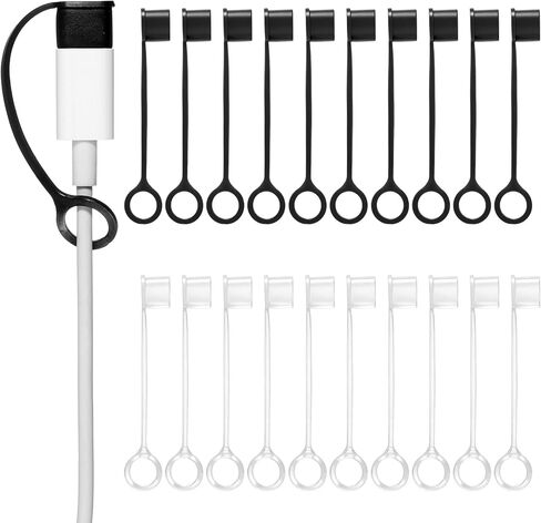 20Pcs USB Caps for USB C Cable, Anti Dust Anti-Dust Pluggy Caps for Type C Cable Projection Adapter Cover Anti Loss Tether Silicone Port Protective Cover for Type Cables Charging Male Port Device in Saudi Arabia
