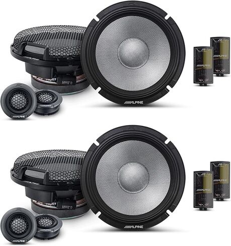 Alpine R2 Speaker Bundle - Two Pair of R2-S65C 6.5" R-Series High-Resolution 2-Way Component Speakers in Saudi Arabia