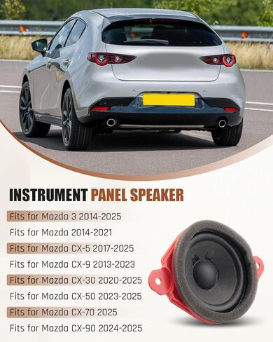مكبر صوت لوحة الأدوات مناسب لمازدا 3 2014-2025/ CX-5 2017-2025/ CX-9 2013-2023/ CX-30 2020-2025/ CX-50 2023-2025/ CX-70 2025/ CX-90 2024-2025، استبدال GKK8-66-960 KE68-66-960 in Kuwait