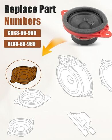 مكبر صوت لوحة الأدوات مناسب لمازدا 3 2014-2025/ CX-5 2017-2025/ CX-9 2013-2023/ CX-30 2020-2025/ CX-50 2023-2025/ CX-70 2025/ CX-90 2024-2025، استبدال GKK8-66-960 KE68-66-960 in Kuwait