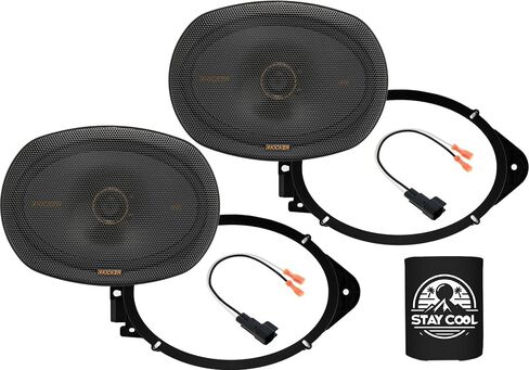 مكبرات صوت KICKER مقاس 6 × 9 بوصة لسيارة GMC Sierra/Denali 1500 (جميع الكابينة) 2014-2023 مجموعة ترقية - زوج من سلسلة KS مع محولات وحزام، مكبر صوت للباب الأمامي للسيارة KSC690، 51KSC6904 in Saudi Arabia