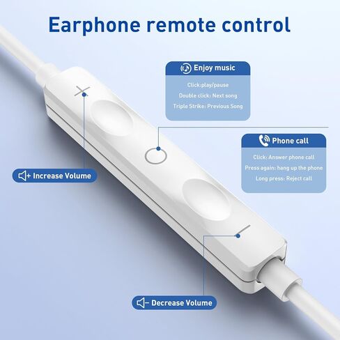سماعات رأس USB C لهاتف iPhone 17 16 15 Pro Max، قطعتان من سماعات الأذن السلكية USB C مع ميكروفون وجهاز تحكم عن بعد، سماعات عازلة للضوضاء لأجهزة iPad Pro/iPad Air وGalaxy S25 S24 S23 Ultra in Kuwait
