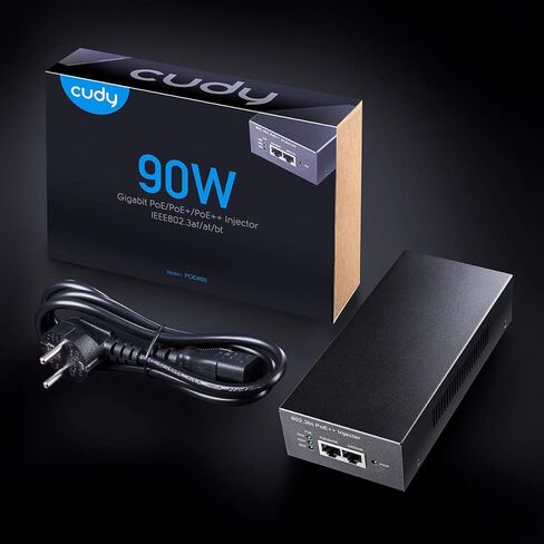 Cudy POE400 PoE++ 802.3bt PoE+ Injector Gigabit 90W, PoE Adapter 10/100/1000Mbps, PoE Power Budget 90W/ 60W/30W/15.4W, Support IEEE 802.3af/at/BT, up to 56V@90W in Saudi Arabia