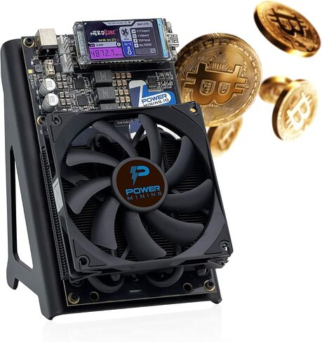 أداة تعدين البيتكوين الصامتة NerdQaxe++ – 6 تيرا هرتز/الثانية @ 100 وات | 4 × شرائح ASIC BM1370 | واي فاي وإيثرنت | AxeOS مفتوح المصدر | يتضمن مصدر طاقة 12.4 فولت 10 أمبير وحامل معدني in Kuwait