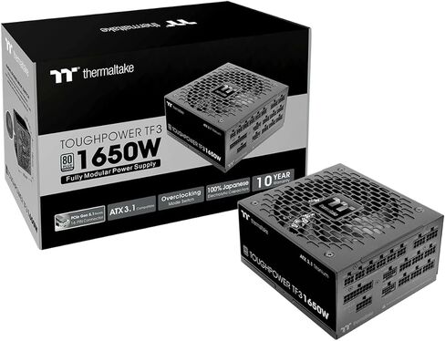 Thermaltake Toughpower TF3 1650W; ATX 3.1; x2 Native PCIe 5.1 12V-2x6; Dual-Color H++ Connectors; Multi/Single Rail OCM Toggle; 100% Japanese Capacitors; 80 Plus Titanium; PS-TPD-1650FNFATU-1 in Saudi Arabia