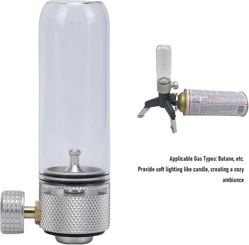 Alomejor Camping Lantern، مصباح البيوتان المحمول القابل للتعديل مع إطار من سبائك الألومنيوم للتخييم والمشي لمسافات طويلة وحقائب الظهر in Saudi Arabia