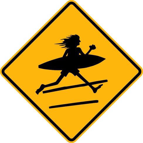 Crazy Surfer Crossing in Saudi Arabia