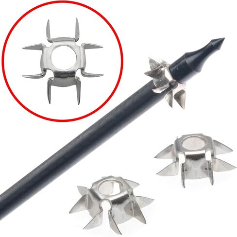 CHENJIN 8 Paw Judo Blunt Tip 12PCS 8 Paw Judo Blunt Tip Archery Judo Broadheads 25 Grain Hunting Small Game Arrow Heads Paw Point for OD 6.2mm Arrow Shaft Hunting Shooting Target in Saudi Arabia