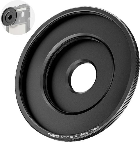 NEEWER 17mm to 37mm Lens Filter Adapter Ring, Compatible with Beastgrip 37mm Lenses Phone Cage Rig Stabilizer for iPhone 16 15 Pro Max Plus S24 Ultra for Video Recording, PA061 in Saudi Arabia