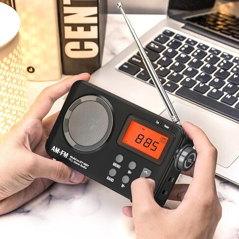 راديو AM FM المحمول من Goodes، راديو ترانزستور مع شاشة كبيرة، ساعة منبه، مؤقت للنوم ومقبس سماعة رأس، بطارية 4AA تعمل أو توصيل بالحائط، للمنزل، في الهواء الطلق، في حالات الطوارئ in Kuwait
