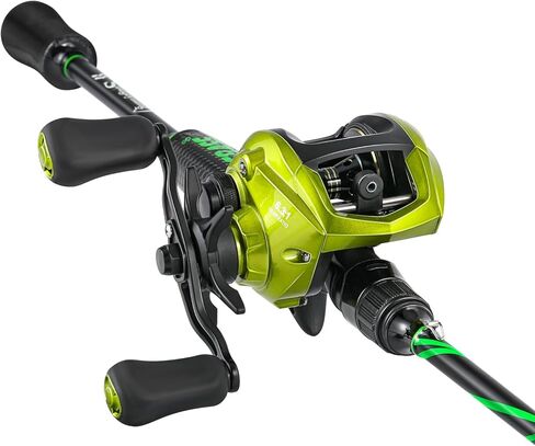 One Bass Fishing Rod Reel Combos, Spinning & Casting Combo, Graphite 2Pc Blanks, Stainless-Steel Guides, Super Polymer Handle in Saudi Arabia