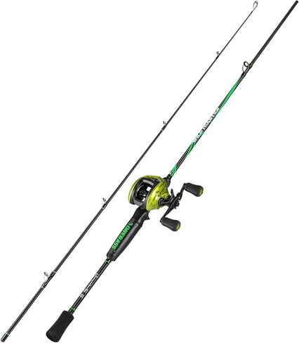One Bass Fishing Rod Reel Combos, Spinning & Casting Combo, Graphite 2Pc Blanks, Stainless-Steel Guides, Super Polymer Handle in Saudi Arabia