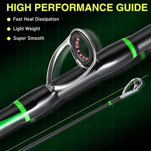 One Bass Fishing Rod Reel Combos, Spinning & Casting Combo, Graphite 2Pc Blanks, Stainless-Steel Guides, Super Polymer Handle in Saudi Arabia