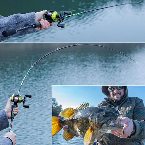 One Bass Fishing Rod Reel Combos, Spinning & Casting Combo, Graphite 2Pc Blanks, Stainless-Steel Guides, Super Polymer Handle in Saudi Arabia