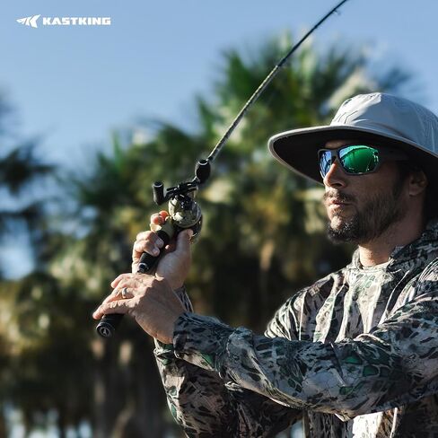 KastKing Spartacus Defender Twin-Tip Fishing Rod and Reel Combo، مجموعة الغزل والبايتكاستر، KastFlex IM7 جرافيت الفراغات المكونة من قطعتين مع قسم طرف احتياطي، نظام PTS، مقابض EVA in Saudi Arabia
