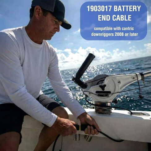FairySandy 3ft Black Downrigger Accessory Battery End Cable Compatible with 2008 or Later Electric Downriggers Replace 1903017, 14 AWG Wire in Saudi Arabia