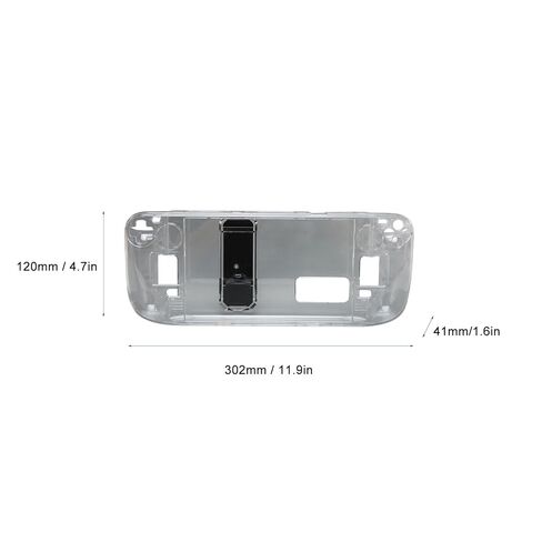 Protective Case Compatible with Steam Deck Game Console, Clear Shockproof Kickstand Hard PC Cover with Stand, Full Protection, Transparent in Saudi Arabia