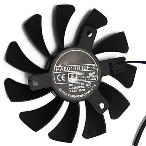 مراوح تبريد بطاقة الرسومات مناسبة لـ MSI GeForce GT730 N730 N740 N750 GTX1030 OCV1 ITX GTX 750Ti 750 740 730 AERO ITX R7 250 Series Desktop HA8010H12F-Z 75 مم 12V 0.50A 2Pin GPU Fan in Kuwait