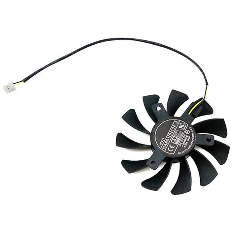 مراوح تبريد بطاقة الرسومات مناسبة لـ MSI GeForce GT730 N730 N740 N750 GTX1030 OCV1 ITX GTX 750Ti 750 740 730 AERO ITX R7 250 Series Desktop HA8010H12F-Z 75 مم 12V 0.50A 2Pin GPU Fan in Kuwait