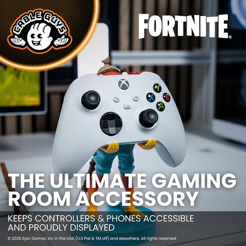 حامل وحدة التحكم Cableguys Fortnite Fishsticks وحامل الهاتف - ملحقات إعداد الألعاب للمكتب وغرفة الألعاب، حامل وحدة التحكم متوافق مع أجهزة Xbox وPlayStation ومعظم وحدات التحكم في الألعاب القياسية in Kuwait