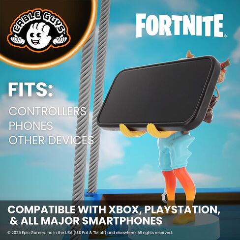 حامل وحدة التحكم Cableguys Fortnite Fishsticks وحامل الهاتف - ملحقات إعداد الألعاب للمكتب وغرفة الألعاب، حامل وحدة التحكم متوافق مع أجهزة Xbox وPlayStation ومعظم وحدات التحكم في الألعاب القياسية in Kuwait