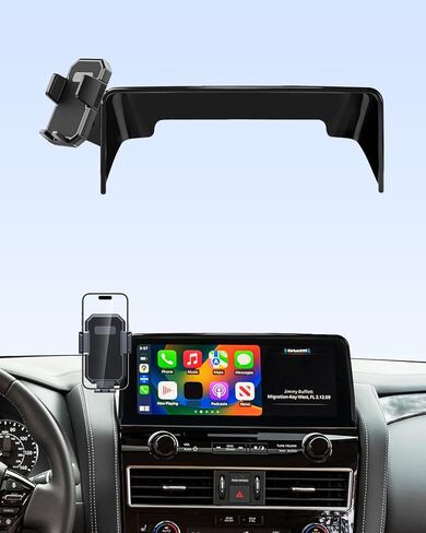 حامل هاتف السيارة PZK لملحقات Nissan 2021-2026 Rogue/2020-2025 Sentra/2019-2025 Altima، حامل هاتف شاحن لاسلكي مغناطيسي 15 وات لـ Rogue Sentra Altima مع حمالات سيارات بشاشة 8 بوصة in Kuwait