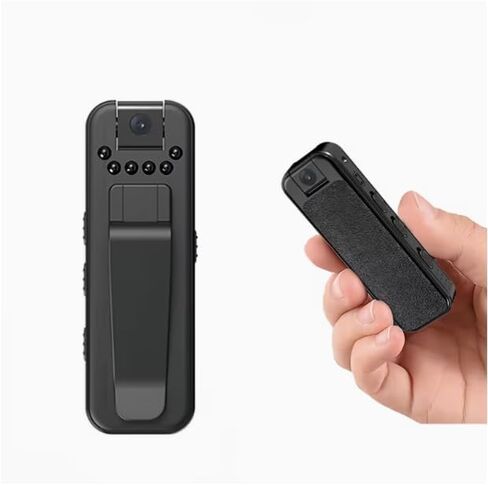 HomeBeyond Mini Body Camera، كاميرا POV صغيرة لتسجيل الصوت والفيديو بدقة 1080 بكسل، مسجل كاميرات محمولة شخصية يمكن ارتداؤها DV، كاميرا فيديو ليلية لسجلات العمل الأمني ​​ومكتب السفر in Kuwait