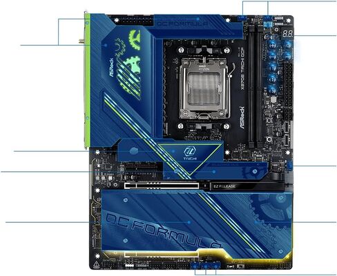 ASRock X870E Taichi OCF Socket AM5 ATX Motherboard, Supports AMD Ryzen 9000/8000/7000 Series, 22+2+1 Power Phase, DDR5, 2X PCIe 5.0 x16, USB4, WiFi 7, 5GbE LAN in Saudi Arabia