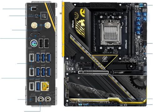 ASRock X870E Taichi OCF Socket AM5 ATX Motherboard, Supports AMD Ryzen 9000/8000/7000 Series, 22+2+1 Power Phase, DDR5, 2X PCIe 5.0 x16, USB4, WiFi 7, 5GbE LAN in Saudi Arabia