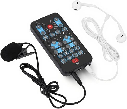 PUSOKEI Voice Changer,Voice Disguiser,Handheld Microphone Voice Changer,Multi Sound Effects and Languages Sound Card for Recording Broadcast Singing in Saudi Arabia