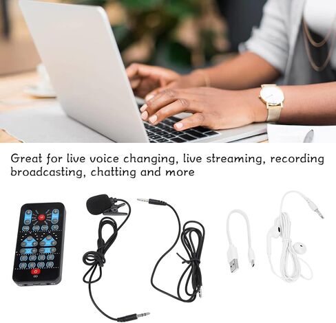 PUSOKEI Voice Changer,Voice Disguiser,Handheld Microphone Voice Changer,Multi Sound Effects and Languages Sound Card for Recording Broadcast Singing in Saudi Arabia