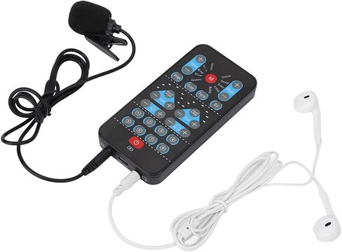 PUSOKEI Voice Changer,Voice Disguiser,Handheld Microphone Voice Changer,Multi Sound Effects and Languages Sound Card for Recording Broadcast Singing in Saudi Arabia