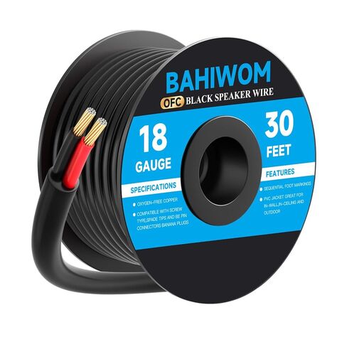 14 Gauge Speaker Wire 200ft CL3 Rated OFC 2-Conductor Speaker Cable Polarity Marked Copper Wire for Outdoor Garden Car Home in-Wall Commercial Systems in Saudi Arabia