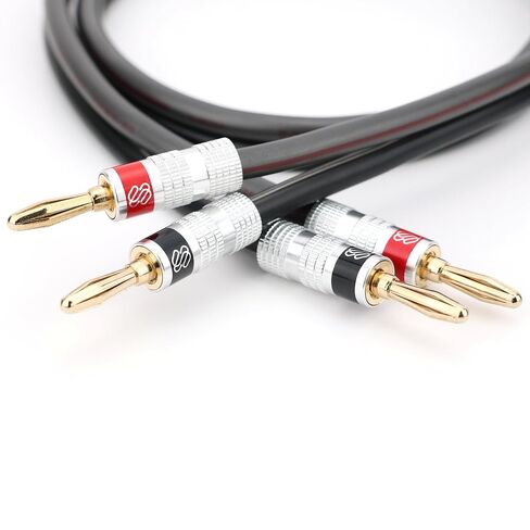 سلك مكبر صوت Sewell Silverback 10 AWG مع مقابس الموز Silverback - 15 قدمًا، تصنيف CL3، نحاس خالٍ من الأكسجين، عدد خيوط عالية، منتهٍ in Kuwait