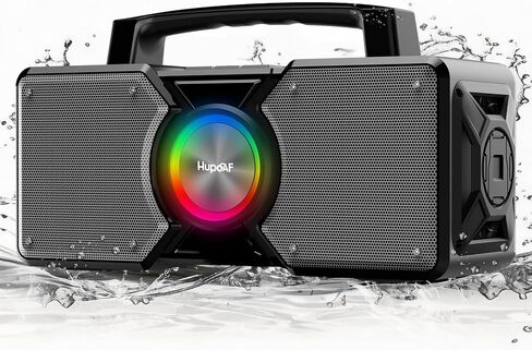 مكبرات صوت Hupoaf بلوتوث لاسلكية، مكبر صوت خارجي بصوت عالٍ بقوة 160 وات، IPX7 مقاوم للماء، صوت Boombox، بطارية طوال اليوم، مكبر صوت TWS لاسلكي محمول للحفلات، الخارج، الشاطئ، المرآب in Kuwait