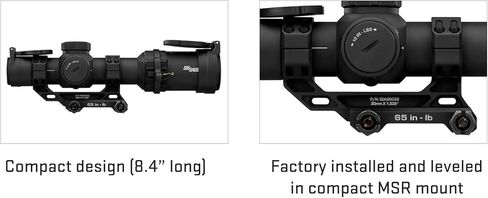 SIG SAUER Tango-MSR Compact LPVO 1-6x24 30mm أنبوب المستوى البؤري الثاني / SFP / F2 مقاوم للصدمات مقاوم للماء التكتيكي Riflescope | شبكة BDC-6 مضيئة، حامل Alpha-MSR، أغطية قابلة للطي، SOTMC61000 in Saudi Arabia