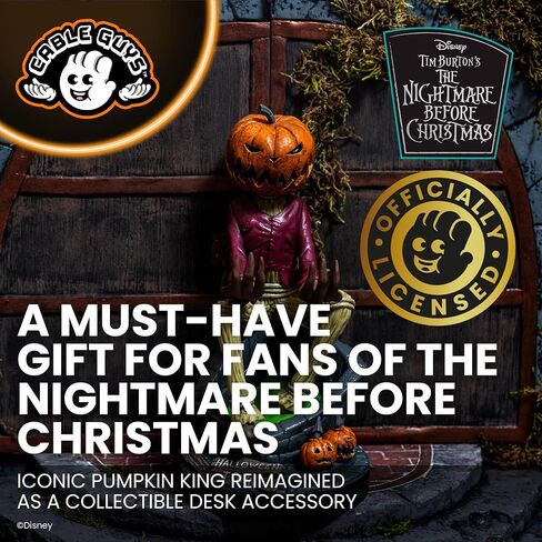 حامل وحدة التحكم Cableguys The Nightmare Before Christmas Jack Pumpkin King وحامل الهاتف - ملحقات إعداد الألعاب للمكتب، متوافقة مع Xbox وPlayStation ومعظم وحدات التحكم في الألعاب القياسية in Kuwait