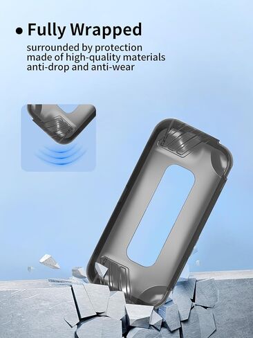 UYRUREL Compatible with AYANEO Pocket S Mini Handheld Game Console Soft TPU Material, Shock-absorbing and Anti Drop Protection Soft Shell,Clear Black in Saudi Arabia