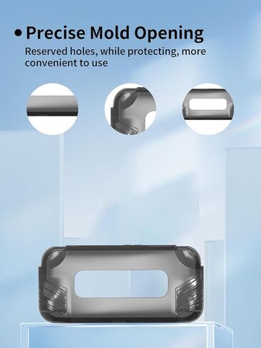 UYRUREL Compatible with AYANEO Pocket S Mini Handheld Game Console Soft TPU Material, Shock-absorbing and Anti Drop Protection Soft Shell,Clear Black in Saudi Arabia