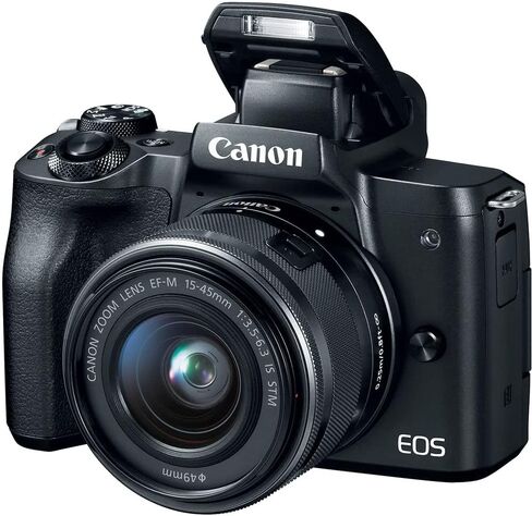 Canon EOS M50 Mirrorless Digital Camera with 15-45mm Lens Bundle (Black) (2680C011), EOS Bag, 64GB Card and More in Saudi Arabia
