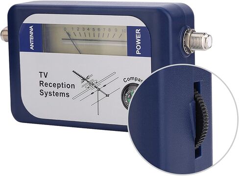 GLOGLOW Nan Television Video Home Stereo DTV Meter, Portable Signal Strength Meter for Satellite Antennas, Ideal for Accurate Outdoor and Indoor TV Detection Audio and Video and in Saudi Arabia