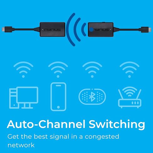 Nyrius Orion Prime Wireless HDMI-to-HDMI Video Transmitter & Receiver, Plug & Play Extender, Stream Full HD 1080p up to 150ft from PC, Laptop, Cable/Satellite Box to a TV or Projector (TDD20) in Saudi Arabia