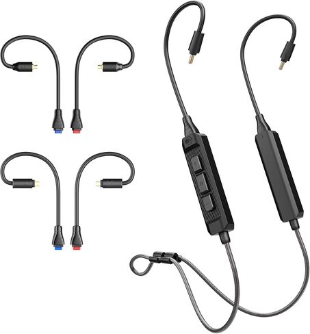 كابل محول بلوتوث لاسلكي MEE audio BT3 للشاشات داخل الأذن - يتضمن موصلات MMCX، 2-pin (0.78 مم) وموصلات DC لتوافق IEM واسع؛ بلوتوث 5.4، aptX HD، aptX Adaptive، LDAC، Auracast in Kuwait
