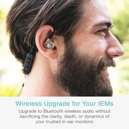 كابل محول بلوتوث لاسلكي MEE audio BT3 للشاشات داخل الأذن - يتضمن موصلات MMCX، 2-pin (0.78 مم) وموصلات DC لتوافق IEM واسع؛ بلوتوث 5.4، aptX HD، aptX Adaptive، LDAC، Auracast in Kuwait