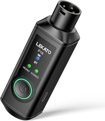 LEKATO XLR Bluetooth Receiver, BT 5.3, 48kHz/24bit, Wireless Bluetooth Adapter for Mixing Console Desk, Audio Mixers, PA Speakers, DJ Systems, 165ft Range, 15H Battery Life (1 Pack for Mono) in Saudi Arabia