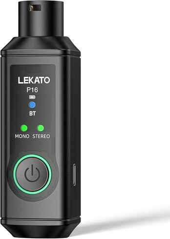 LEKATO XLR Bluetooth Receiver, BT 5.3, 48kHz/24bit, Wireless Bluetooth Adapter for Mixing Console Desk, Audio Mixers, PA Speakers, DJ Systems, 165ft Range, 15H Battery Life (1 Pack for Mono) in Saudi Arabia