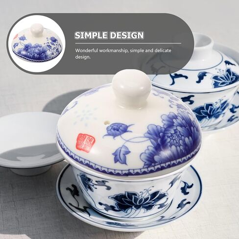 Luxshiny Ceramic Tea Pot Lid Replacement 2.95X2.95X1.77In Easy Use Tea Cup Cover Accessory for Home Party Camping Outdoor in Saudi Arabia
