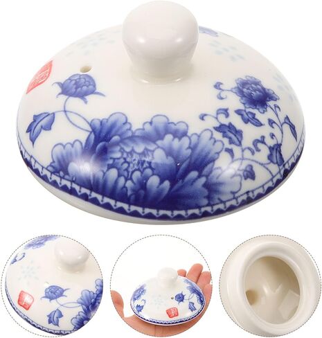Luxshiny Ceramic Tea Pot Lid Replacement 2.95X2.95X1.77In Easy Use Tea Cup Cover Accessory for Home Party Camping Outdoor in Saudi Arabia